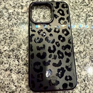 Velvet Caviar iPhone 15 pro max black leopard case MagSafe